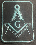 Freemason Square And Compass Rectangle Iron On Patch'
