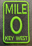 Mile Marker 0 Iron On Patch (3"x1 3/4")