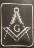 Freemason Square And Compass Rectangle Iron On Patch'