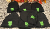 K9 Beanie With Lime Green Dog Head
