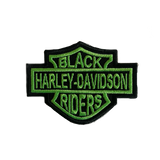 Black Harley Davidson Riders Logo Iron-On Patch