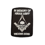'In Memory of Hiram Abiff' Widow's Sons Freemason Iron-On Patch