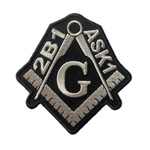 2B1 ASK! G Freemason Symbol Die Cut Iron-On Patch