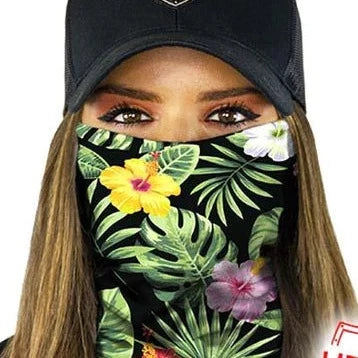 Hawaiian Floral Face Shield