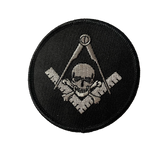 Freemason Skull Symbol Iron-On Round Patch